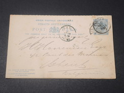 SINGAPOUR - Entier Postal + Réponse En 1888 Pour La Belgique - L 11461 - Singapore (...-1959)