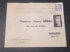 FRANCE - Enveloppe Commerciale Du Havre En 1953 Pendant Les Grèves Des PTT - L 11471 - Autres & Non Classés