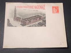 FRANCE - Entier Postal Type Paix , Repiquage De L 'exposition De Lille En 1933 - L 11480 - Bigewerkte Envelop  (voor 1995)