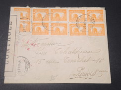 GRAND LIBAN - Enveloppe De Beyrouth Pour Paris En 1945 Avec Contrôle, Affranchissement Plaisant Recto Et Verso - L 11485 - Lettres & Documents