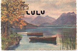 DEPT 74 : édit. Yvon N° 6 : Au Bout Du Lac D Annecy Et Le Massif Des Bauges ( Peinture - Saint-Cergues