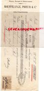 36- CHATEAUROUX- DEOLS- RARE TRAITE ROUFFILANGE PRIEUR- BANQUE ESCOMPTE - 1909 - Banco & Caja De Ahorros