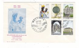 LUXEMBOURG / MILLENAIRE DE LA VILLE DE LUXEMBOURG / " MELUSINA " , 13 - 21 Avril 1963 ( Vierge Noire ) - FDC