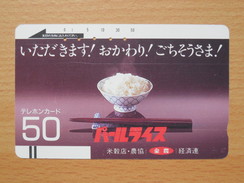 Japon Japan Free Front Bar, Balken Phonecard - 110-6270 / Rice Reis - Alimentation