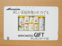 Japon Japan Free Front Bar, Balken Phonecard - / 110-6279 / Ajinomoto Gift - Alimentation