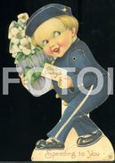 RARE BELL BOY HOTEL EASTER GREETINGS SPEEDING TO YOU CARD STECHER LITHO ROCHESTER NY USA - Pasen