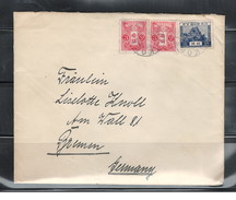 COVER KOBE-GERMANY "HANS RUSVHER To Fraulein LISELOTTE KNOLLLEFT LEFT KOBE "05/09/1929 - Cartas & Documentos