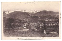 CPSM Pyrénées Ariégeoise 09 Ariège Oust Vue Générale Mont Vallier Homme 1er Plan éditeur Labouche Frères N°243 - Oust