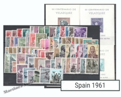 Complete Year Set Spain 1961 - 76 Values + 2 BF - Yv. 1003-1078 / Ed. 1326-1405, MNH - Ganze Jahrgänge