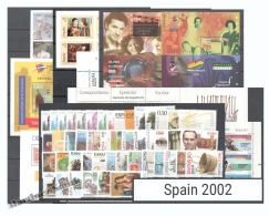 Complete Year Set Spain 2002 - 78 Values + 7 BF - Yv. 3422-3526/ Ed. 3857-3956, MNH - Ganze Jahrgänge