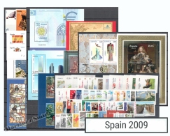 Complete Year Set Spain 2009 - 59 Values + 11 BF + 1 Booklet - Yv. 4079-4170/ Ed. 4446-4523, MNH - Full Years