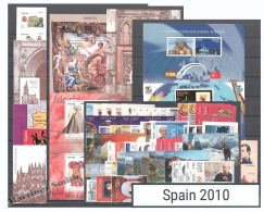 Complete Year Set Spain 2010 - 67 Values + 14 BF + 1 Booklet - Yv. 4171-4268/ Ed. 4524-4612, MNH - Años Completos