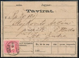 1881 Távirat 5kr Bérmentesítéssel 'BUDAPEST / Ó-BUDA' - Szent Endre - Sonstige & Ohne Zuordnung