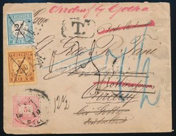 1886 5kr Levél Ohrdrufba, Majd Onnan Többször Továbbküldve Antwerpenbe, Rotterdamba, Estbe Ill. 7,5 Centtel Portózva. Ri - Sonstige & Ohne Zuordnung