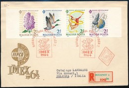 1964 Bélyegnap Vágott Négyescsík Ajánlott FDC-n - Sonstige & Ohne Zuordnung