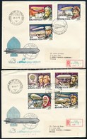 1977 A Léghajó Története Vágott Sor 2 Db Ajánlott FDC-n - Altri & Non Classificati