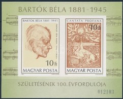 ** 1981 Bartók Béla Vágott Blokk (4.500) - Sonstige & Ohne Zuordnung