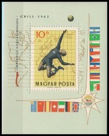** 1962 Labdarúgó VB (I.) - Chile 10 Db Blokk (20.000) - Sonstige & Ohne Zuordnung