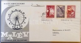 21 Db MALÉV Első Repülés Levél 1956-1969 / 21 MALÉV First Flight Covers - Altri & Non Classificati