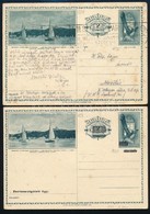 1936-1938 D-16 Használt Városképes Díjjegyes + Ugyanaz Postaszolgálati Felülnyomással, Használatlan - Sonstige & Ohne Zuordnung