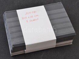 100 Db 20,5 X 16 Cm-es, 5 Soros Fekete Stecklap - Altri & Non Classificati