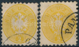 O 1864 2 X 2kr, Kisebb és Nagyobb Méretű Bélyeg - Sonstige & Ohne Zuordnung
