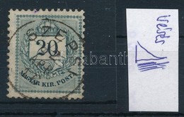 O 1881 Színesszámú 20kr Bal Alsó Háromszög Alatt Vésetjavítás - Sonstige & Ohne Zuordnung