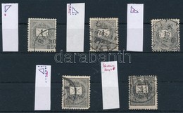 O 1889 5 Db 1kr Klf Lemezhibákkal, Javításokkal / 5 X 1kr With Different Plate Varieties And Retouches - Altri & Non Classificati