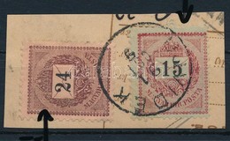 1898 Feketeszámú 15kr + 24kr Kopott Lemez, Javítás - Autres & Non Classés