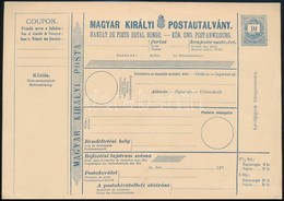 1875 Használatlan Nemzetközi 10kr Postautalvány Kék Színben - Autres & Non Classés