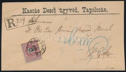 1888 Levél Ajánlott ,,sürgős' Postai Felirattal ,,TAPOLCZA' - ,,ZALAEGERSZEG' - Autres & Non Classés