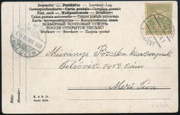 1905 Képeslap KIRÁLYHÁZA / BUDAPEST Vasúti Mozgóposta Bélyegzéssel / Postcard With Railway Cancellation - Sonstige & Ohne Zuordnung