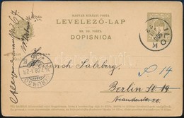 1906 5f Díjjegyes Levelezőlap 'ILOK' - Berlin - Other & Unclassified