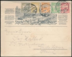 1912 5 Színű Turul Bérmentesítés Levélen Olaszországba / Cover With 5 Colour Franking To Italy - Altri & Non Classificati