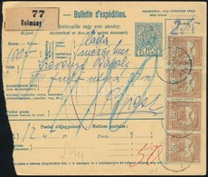 1917 Postai Csomagszállító 2,85K Bérmentesítéssel / Parcel Card With 2,85K Franking 'BOLMÁNY' - Altri & Non Classificati