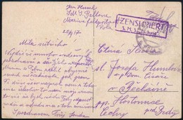 1917 Képeslap Haditengerészeti Postával, Cenzúra Bélyegzéssel / Navy Mail Postcard  ' ZENSURIERT S.M.S. Bellona' + 'MFP  - Altri & Non Classificati