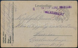 1918 Tábori Posta Levelezőlap 'M.KIR. 39. HONV NEHÉZ TÜZÉREZRED' + 'TP 425 A' - Altri & Non Classificati