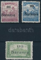 * Baranya I. 1919 3 Klf Bélyeg Antikva Számokkal, Bodor Vizsgálójellel (9.400) - Sonstige & Ohne Zuordnung