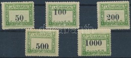 * Nyugat-Magyarország VII. 1921 5 Klf Portó Elcsúszott értékszámokkal / Mi P1-P5 With Shifted Numbers. Signed: Bodor - Sonstige & Ohne Zuordnung