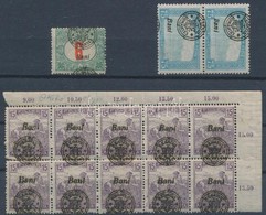 ** * Nagyvárad 1919 13 Db Bélyeg Elcsúszott Felülnyomással / 13 Stamps With Shifted Overprint. Signed: Bodor - Sonstige & Ohne Zuordnung