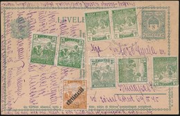 1920 Díjjegyes Levelezőlap 8 Bélyeges Díjkiegészítéssel / PS-card With 8 Stamps Additional Franking 'POLGÁRDI' - Andere & Zonder Classificatie