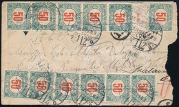 1921 Levél Olaszországból 15 Db Portó Bélyeggel Magyarországra / Cover From Italy With 15 Postage Due Stamps To Hungary  - Andere & Zonder Classificatie