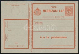 1922 Használatlan 1,50K Postai Megbízási Lap - Andere & Zonder Classificatie