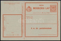 1922 Használatlan 1,50K Postai Megbízási Lap - Altri & Non Classificati