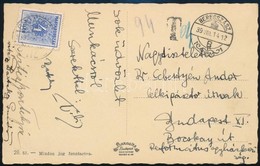 1939 Képeslap 4f Portóval / Postcard With 4f Postage Due 'BEREGSZÁSZ' - Budapest - Sonstige & Ohne Zuordnung