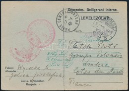 1940 Lengyel Internáló Táborból Küldött Levelezőlap Cenzúrázva Észak-Franciaországba, Ott Továbbküldve Párizsba / Postca - Sonstige & Ohne Zuordnung