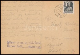 1944 Levelezőlap A Sárvári Gettóból Újpestre, Cenzúrázva / Censored Postcard From The Sárvár Ghetto To Újpest - Sonstige & Ohne Zuordnung