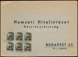 1945 (4. Díjszabás) Távolsági Levél Kisegítő 6 X 10P/80f Bérmentesítéssel - Other & Unclassified