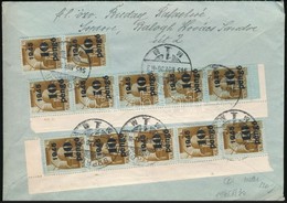 1945 (5. Díjszabás) Távolsági Levél Kisegítő 10 X 10P/80f Bérmentesítéssel - Other & Unclassified