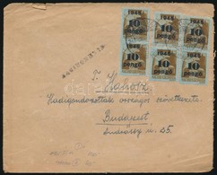 1945 (5. Díjszabás) Távolsági Levél Kisegítő 6 X 10P/80f Bérmentesítéssel, Az Előző Díjszabás Szerint Bérmentesítve - Other & Unclassified